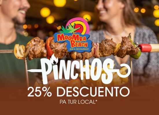 25% Off MooMba’s Famous Pinchos – Locals Only, All May Long