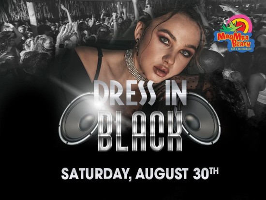 Dress in Black Party at MooMba Beach