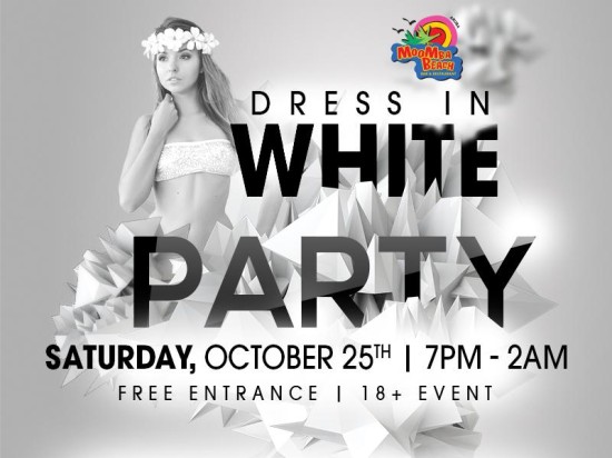 Dress in White Party at MooMba Beach