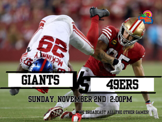 Giants vs 49ers Live on the Beach at MooMba Giants vs 49ers Live on the Beach at MooMba