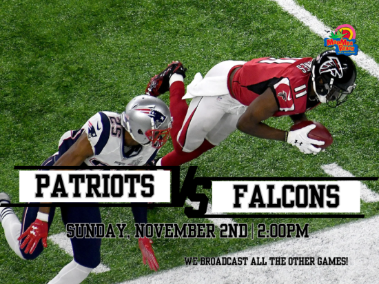 Patriots vs Falcons Live at MooMba Beach Patriots vs Falcons Live at MooMba Beach