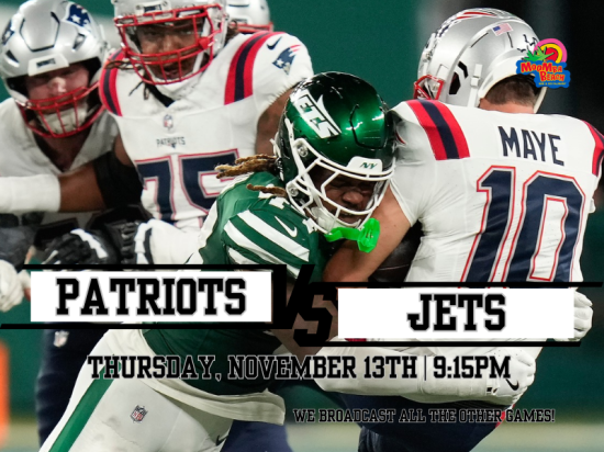 Patriots vs Jets Live on the Beach at MooMba Patriots vs Jets Live on the Beach at MooMba