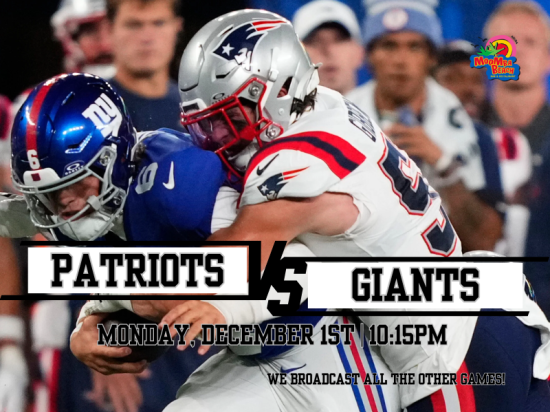 Patriots vs Giants Under the Night Sky at MooMba Beach