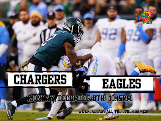 Chargers vs Eagles Take Over the Night at MooMba Beach