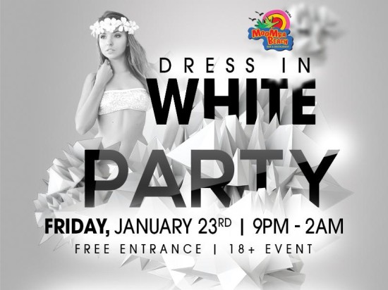 Dress in White Party at MooMba Beach