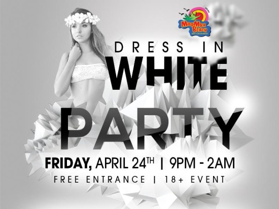 Dress in White Party at MooMba Beach