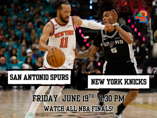 San Antonio Spurs vs New York Knicks Live at MooMba Beach on June 19