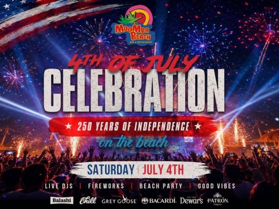 Celebrate the 4th of July at MooMba Beach