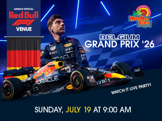 Watch the Formula 1 Belgium Grand Prix Live at Aruba's Official Red Bull Venue